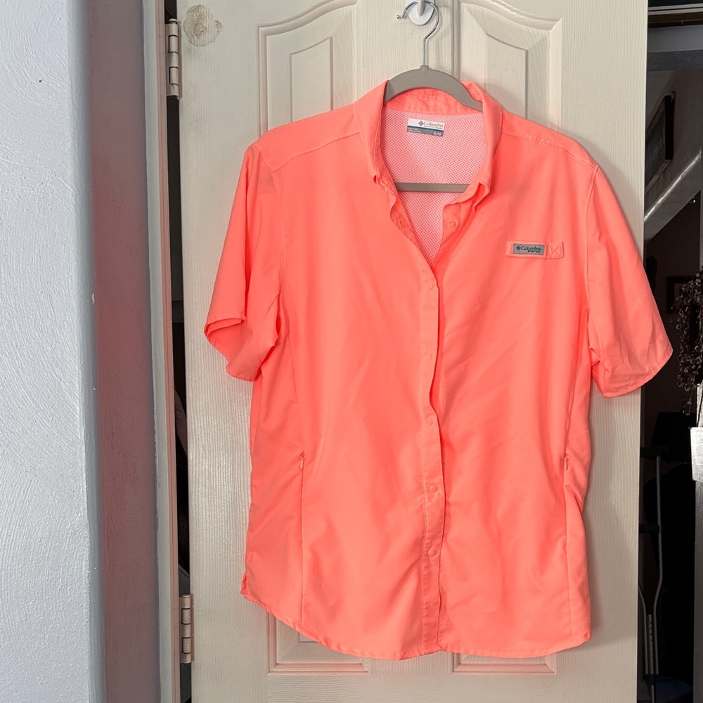 Columbia Women's Bright Coral Snap Front Shirt